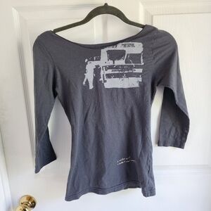 Cute Boatneck style half sleeve shirt C'omme C'est Ca Size Small